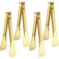 thumbnail image 1 of 4 PCS Serving Tongs Gold Tongs 9 Inch Serving Utensils Stainless Steel Serving Tongs for Salad Buffet Appetizer Dessert Tong for Food Parties (9 Inch, 4 GOLD), 1 of 6