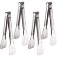 thumbnail image 1 of 4 PCS Serving Tongs Silver Tongs 9 Inch Serving Utensils Stainless Steel Serving Tongs for Salad Buffet Appetizer Dessert Tong for Food Parties, 1 of 13