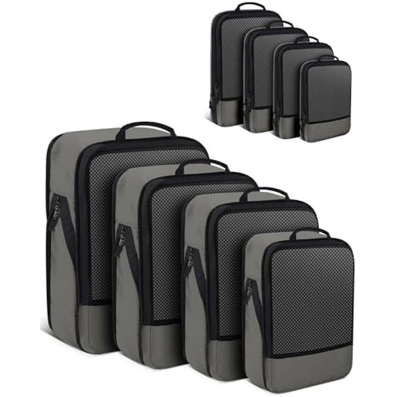 Packaging Rucksacks 4 PCS Set Compression Packing Cubes for Travel, Lightweight Packaging ...