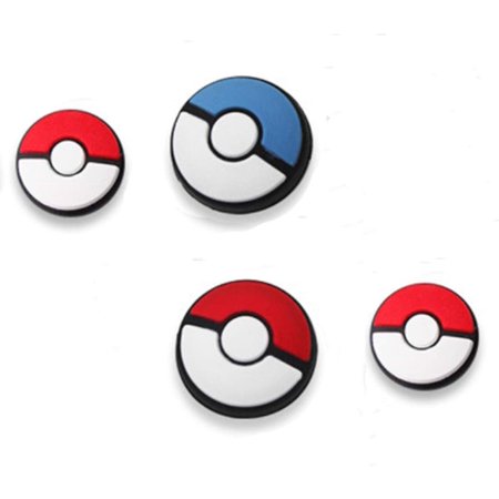 4 PCS Silicone Thumb Grips Non-Slip Analog Stick Cover Case Caps for Nintendo Switch Joy-con/Poke Ball Plus Pokeball