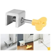 4 PCS Sliding Window Locks, Security Window Lock Aluminum With Key, Window Stoppers for Vertical & Horizontal Slide Door, Adjustable Security Locks, for Child Home Bedroom Double Hung Windows