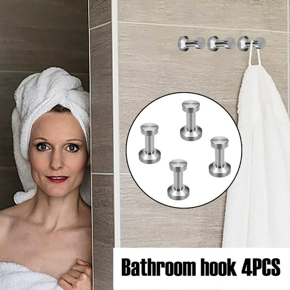 4 PCS Solid Copper Wall Hooks Heavy Duty Coat Hooks Rustproof Wall Mounted Towel Hooks Clothes Hanger Hooks Multi-Purpose Home Storage Organizer for Bathroom Bedroom Kitchen