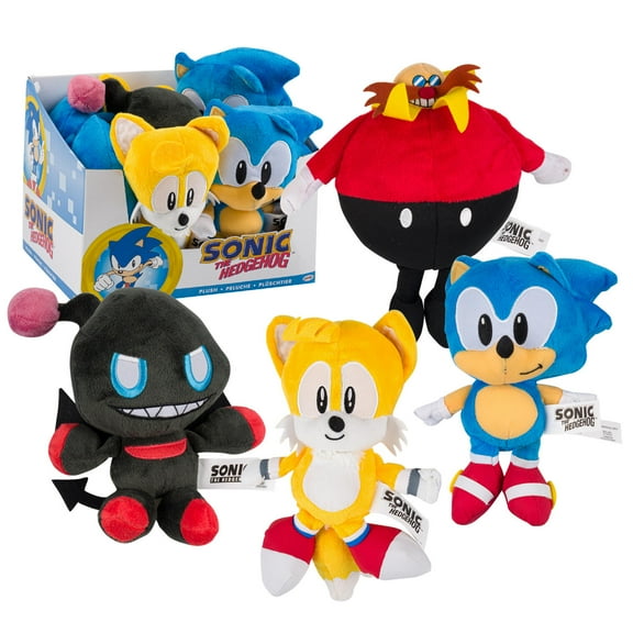 4 PCS Sonic The Hedgehog Plush- 9"- EGGMAN, DARK CHAO, SONIC & TAILS, 4 Assortments