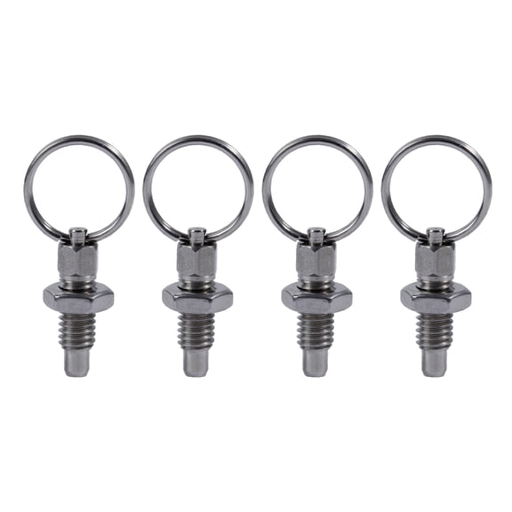 4 PCS Stainless Spring Loaded Plunger Non Lock-Out Knob Plunger Hand Retractable Spring Plunger with Pull