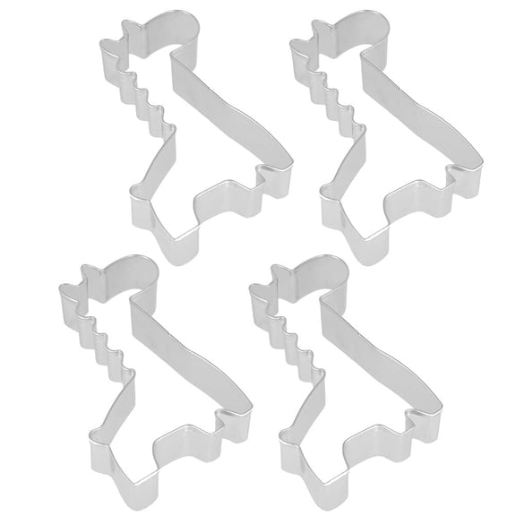 REOFLYUP 4-Piece Stainless Steel Cookie Cutter Set for Baking, Crafts, Dough Shaping, Biscuits, and Kitchen Use