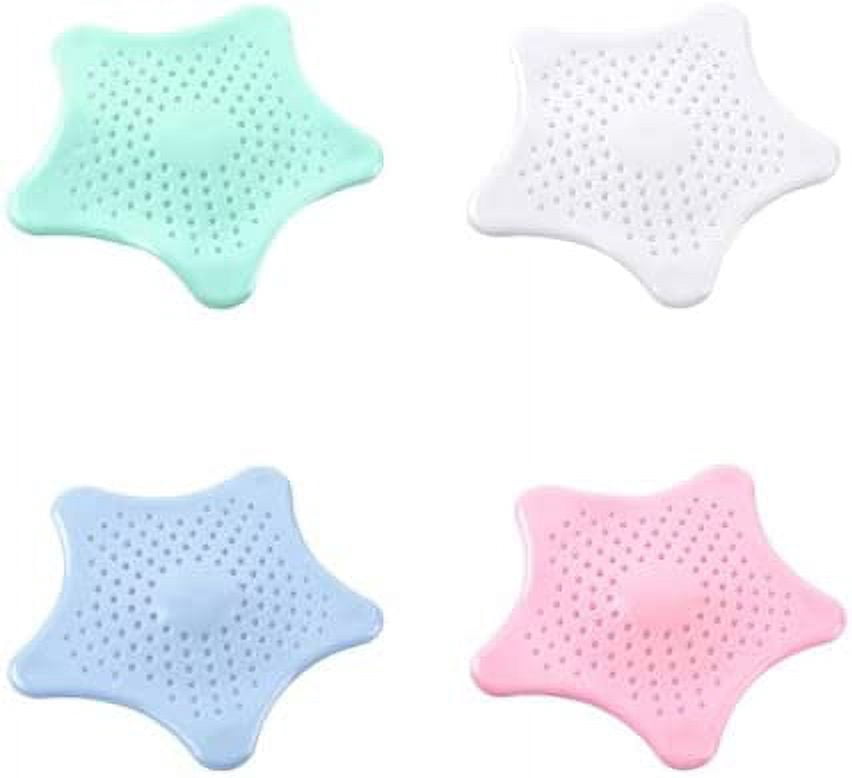 HLLMX 4-Pack Starfish Hair Catcher Drain Cover - TPR Suction Cup Sink Filter For Bathroom & Kitchen - View #6