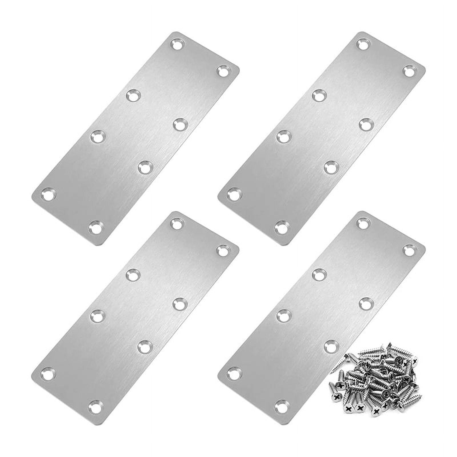 4 PCS Straight Bracket Flat Mending Plate Stainless Steel Brace with ...