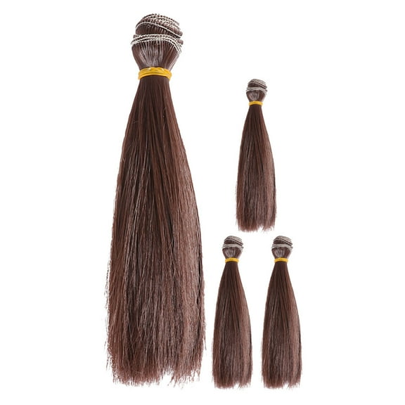 4 PCS Straight Synthetic Doll Hair Wig Night Loli