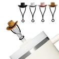 thumbnail image 1 of 4 PCS Straw Cover Cap For Stanley 30&40 Oz Cup,Silicone Cowboy Hat Straw Topper Accessories Anti-dust For Man & Woman Gift, 1 of 13