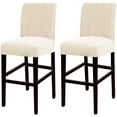 4 PCS Stretch Stool Covers for Dining Room Cafe Furniture Bar Stool