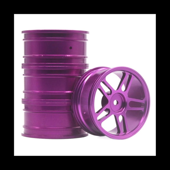 4 PCS Suitable for 94122/94123/FW06 Lightweight Wheels D3/D4 of 1/10 Flat Sports Car Drift Car Metal Tires,Purple
