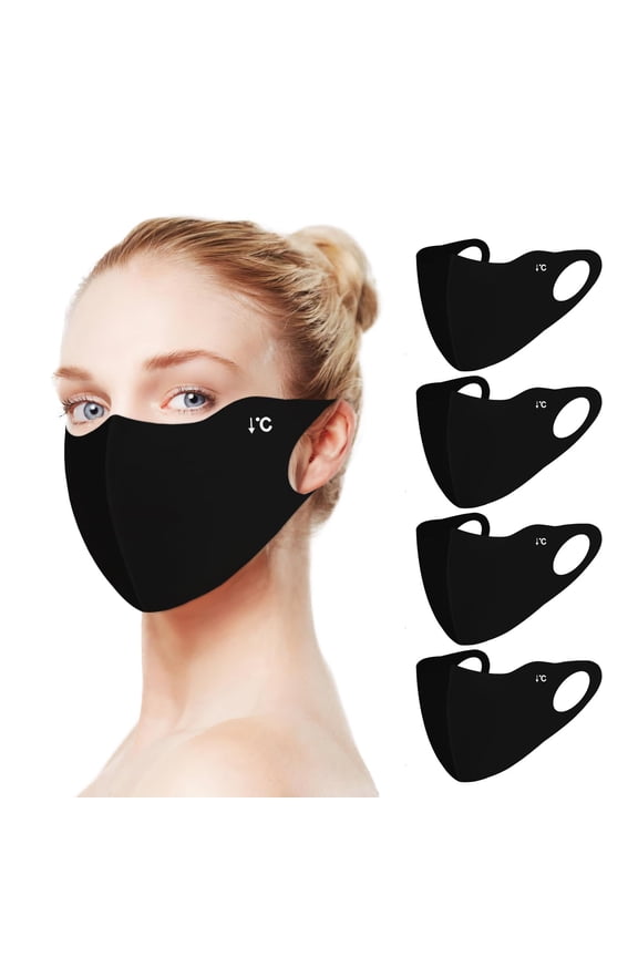 4 PCS Sun Face Mask  Breathable Washable Reusable For Women Men,sunscreen UV Face Shield For Hiking Riding Exercise
