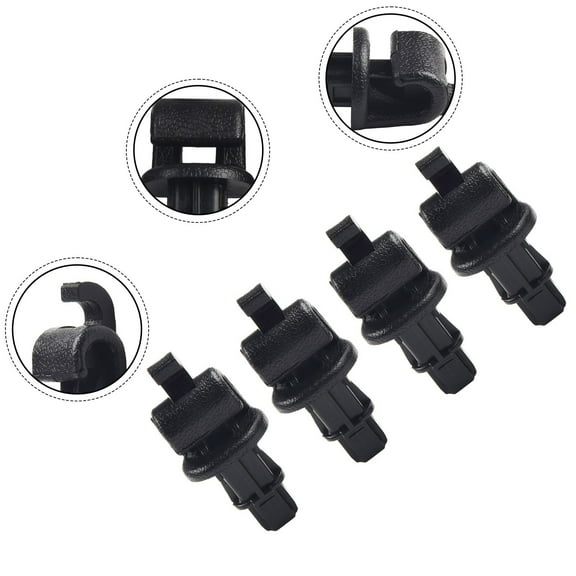 4 PCS Sun Shade Hook Clip Kit FOR Honda Odyssey 2005-2010 Sliding Door Black