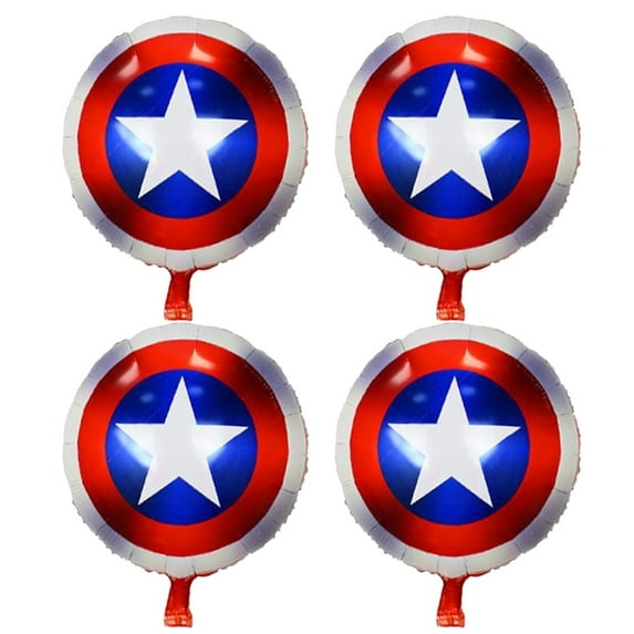 4 PCS Superhero Balloons Captain America Balloons Birthday Party Balloon US Flag Balloon US Balloon