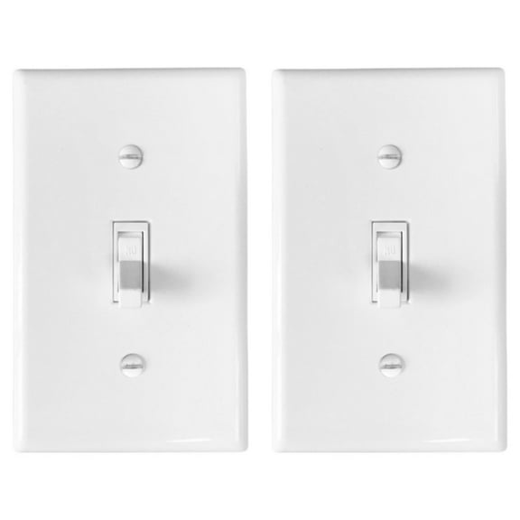 4PCS Mechanical Toggle Panel LED Light Wall Mount with Screws White