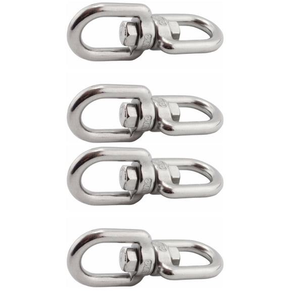 4-Pack Heavy Duty Swivel Hook Pulley Wind Chime Hooks Retractable Plant Hanger Pulleys for Hanging Outdoor Plants