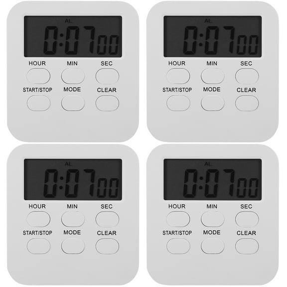 MERRYHAPY White Silent Countdown Timer for Cooking, Eggs, Classrooms, Gyms, Kitchen, Study, and Workout Use