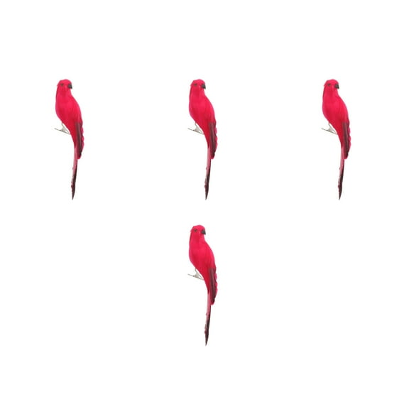 LITINKIMI Realistic Red Parrot Figurines for Home and Office Decor, Vibrant Bird Ornaments for Indoor Display