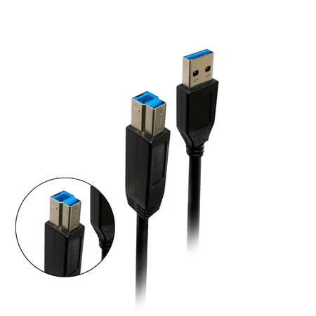 4 PCS USB 3.0 A to B Cable Male to Male | High-Speed Data Transfer Cord for PC, Laptop, Printer, Scanner, and External Hard Drive - 1.5 FT