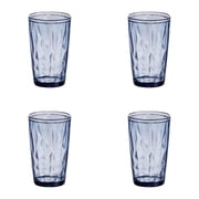 4 PCS Unbreakable Plastic Drinking Glasses Shatterproof Tumblers,16 Ounces Reusable Glass Cups,Dishwasher Safe Blue