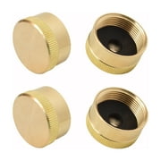 Flame King 1 lb Propane Gas Tank Cylinder Cap, Universal Solid Brass, Durable, Heavy-Duty, 4 Count