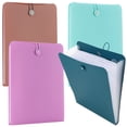 thumbnail image 1 of 4 PCS Vertical Expanding Accordion Folders, 7 Pockets Plastic File Organizer with Elastic Closure, A4 Letter Size Expanding File Folder Bag for Paper, Documents, Bills, Receipts, 1 of 6