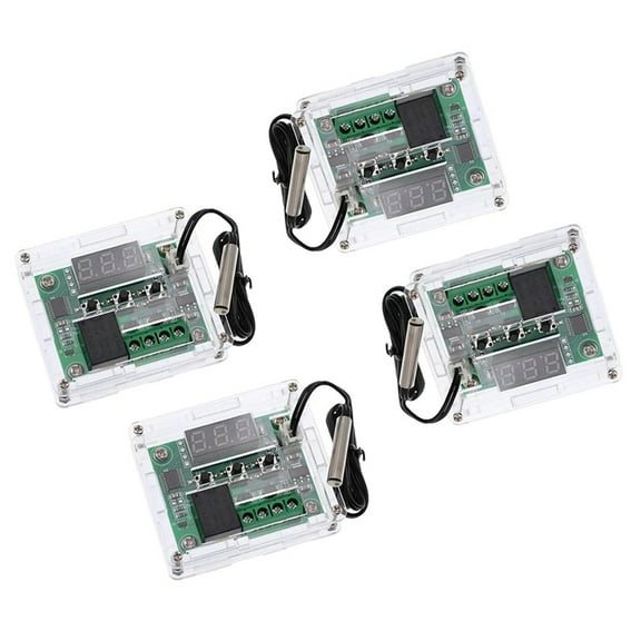 4 PCS W1209 with Case 12V DC Digital Temperature Control Board Micro-Type Digital Thermostat-50-110,4 * Digital Thermostat