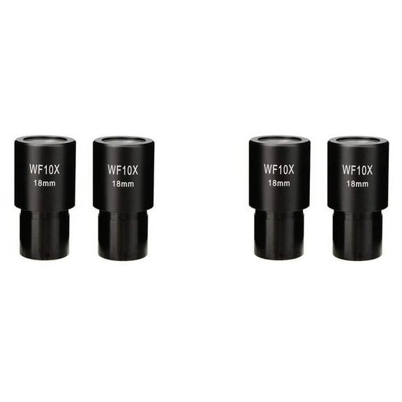 4 PCS WF10X Widefield Eyepiece Biological Microscope Optical Lens Eyepiece Wide Angle 23.2mm Mounting Size