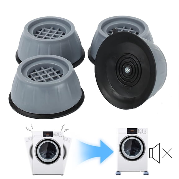 4 PCS Washing Machine Support Base, Easy to Clean, Leveling Anti Walk, Shock Absorber Noise Cancelling Furniture Lifting Base