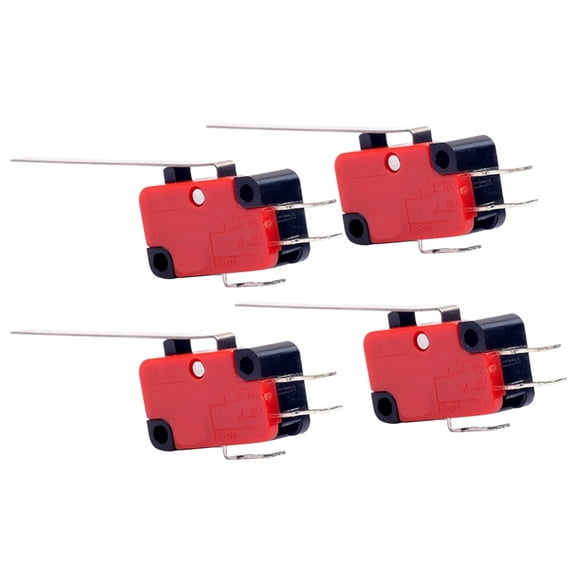 4 PCS Waterproof Push Button with 2 Long Hinge Lever Micro Momentary