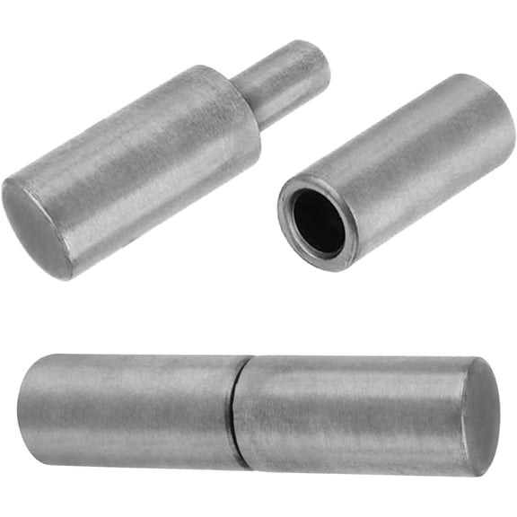 4 PCS Weldable Barrel Hinges Weld On Bullet Door Hinge 3" x 3/4" Heavy Duty Steel Detachable Hinges for Trailer Ramp Gate Swing Door (2 PCS)