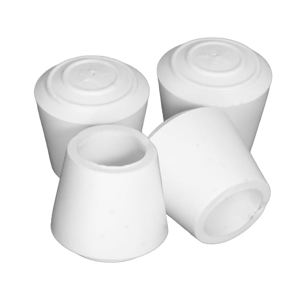 4 PCS White Round Rubber Chair Leg Caps Tips, Vinyl Rubber End Kits, Soft Touch Table Feet Cover, Anti Slip Floor Protector, (22mm)