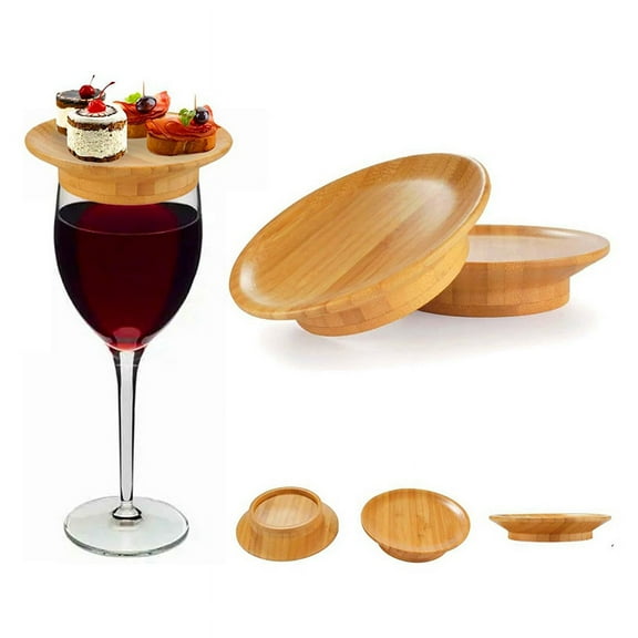 4 PCS Wine Glass Covers Wood Drinking Glass Lids to Keep Bugs Out Wood Water Glass Toppers Keeps Debris and Dust