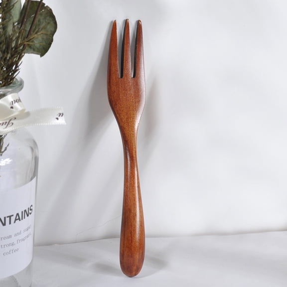 4 PCS Wooden Forks, Fruit Salad Fork,Dinner Forks for Food, Desserts, Salad, Fruit,Wooden Cooking Utensils,Wooden Forks for Cooking,Reusable Wooden Fork