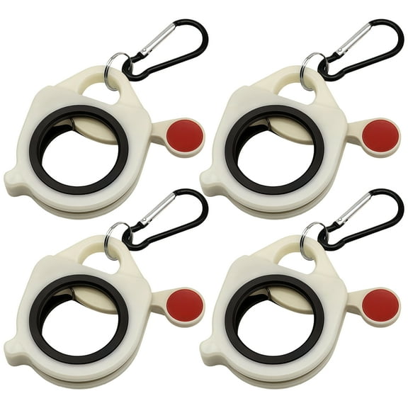 4 PCS Zip Tie Organizer Clips, Cable Tie Holders with Carabiner, Glow in the Dark Portable Storage Clip, Reusable Cable Tie Dispenser for Garage, Workshop, Jobsite Use, 3.1 x 2.3 in