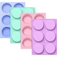 thumbnail image 1 of 4 PCS chocolate Molds, Silicone Oreo Cookie molds for chocolate， Candy, Cookies, Oreos, mini Soap, Cupcake, Pudding, Jello, Muffin, Non-Stick Cylinder Baking molds, 1 of 7