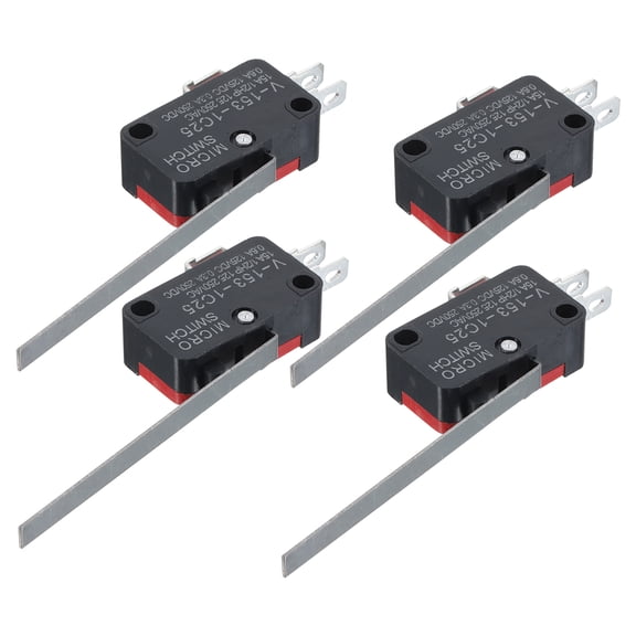 4 PCS es Waterproof Momentary Push Button 2 Long Hinge Lever Micro es