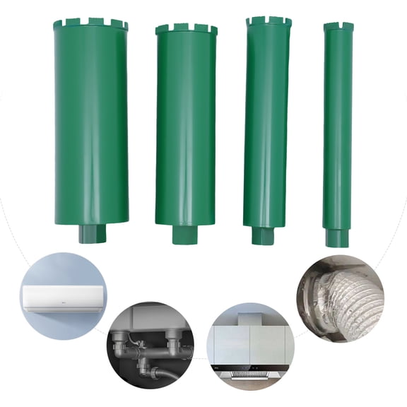 4 PCs Diamond Core Drill Bit for Drilling Hard Concrete, Block, Brick, Masonry