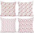 thumbnail image 1 of 4 PCs Pillow Covers Watercolor Floral Pillow Covers 18x18, Pink Flowers Pillow Cases Throw Pillow Covers, Pillow Protectors for Farmhouse Bed Sofa Couch Decor, Decorative Pillow Covers Pillowcase, 1 of 6
