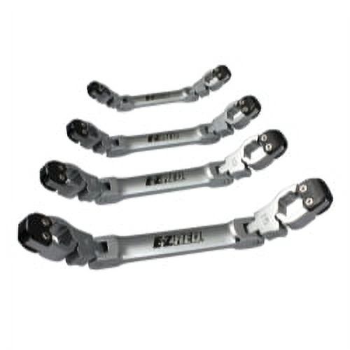 4 PIECE RATCHETING FLARE NUT WRENCH SETDOUBLE BOX