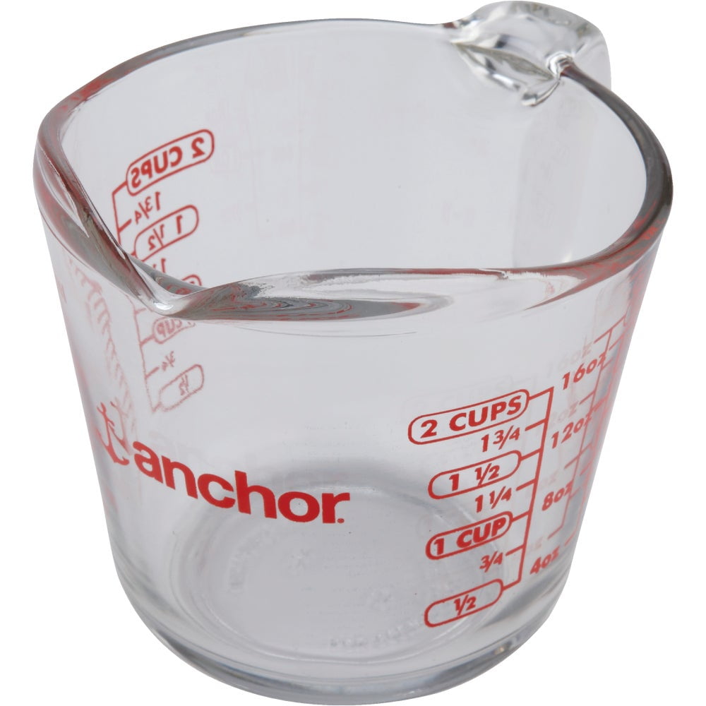 4 Pcs Anchor Hocking 2 Cup Clear Glass Measuring Cup