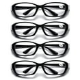 thumbnail image 1 of 4 PK Full Lens Men Womens Black Reading Glasses Clear Readers with Side Shields, 1 of 8