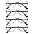 thumbnail image 1 of 4 PK Mens Retro Aviator Reading Glasses Metal Frame Blue Light Blocking Readers, 1 of 6