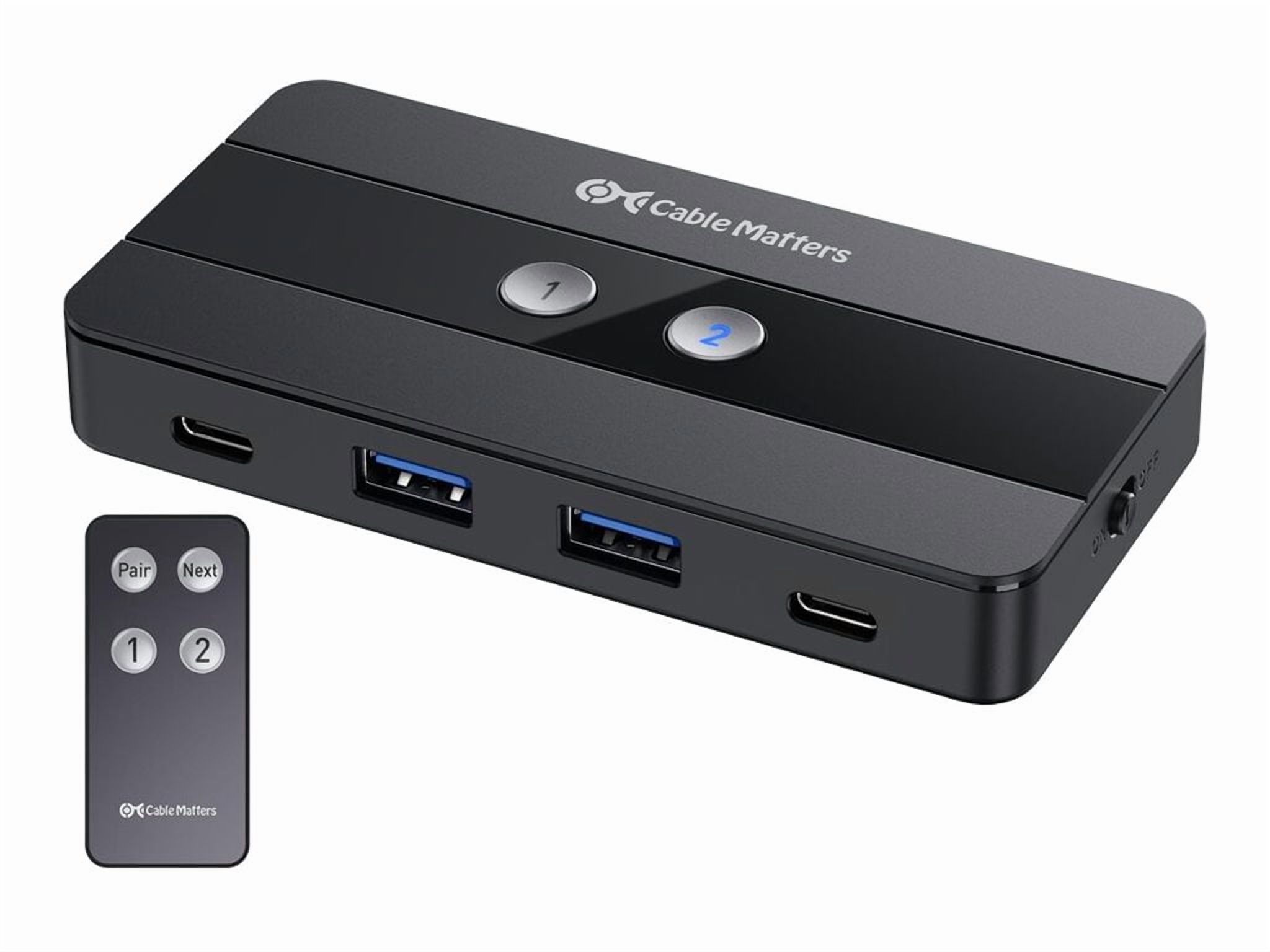 Cable Matters - KVM / USB switch - with remote control - 4 x KVM / USB - desktop