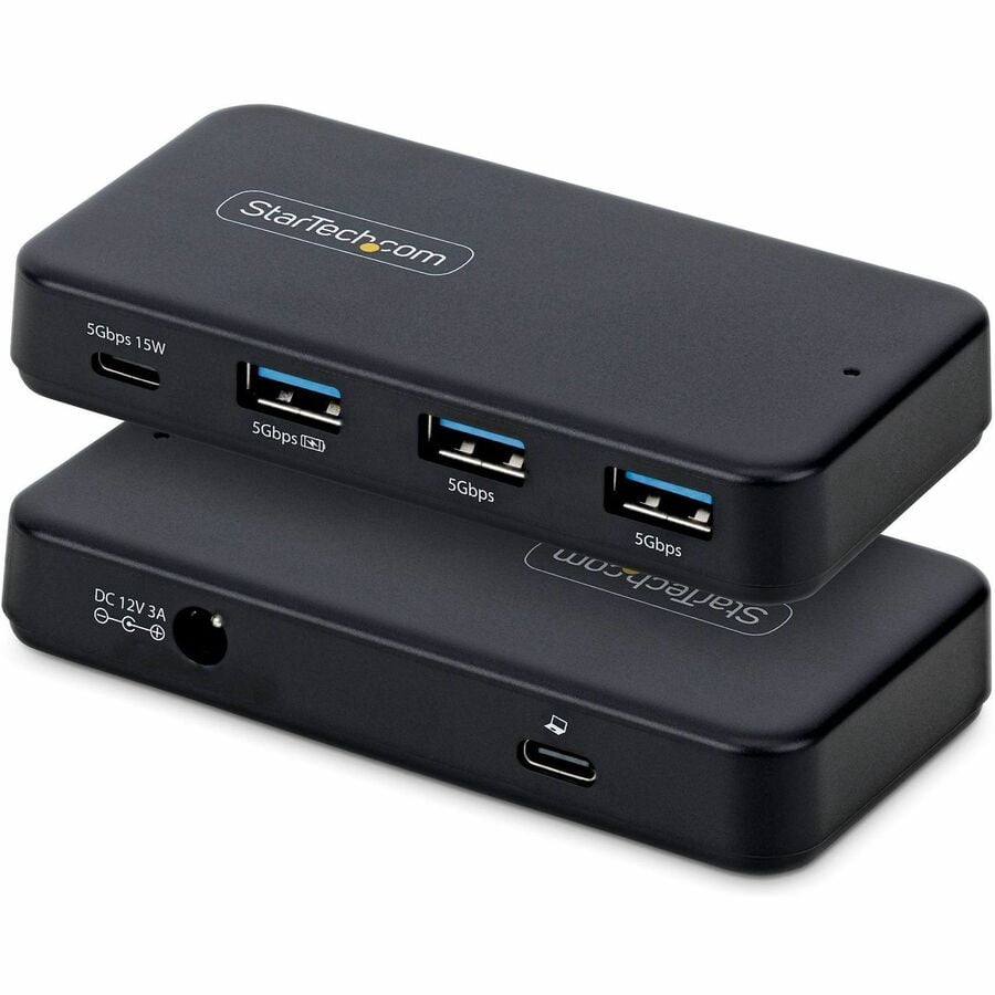 StarTech 4-Port USB-C and USB-A Hub, 5Gbps, Self-Powered, 2-in-1 USB-C and USB-A Host Cable, 1x USB-C and 3x USB-A (1x BC 1.2)
