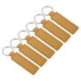 thumbnail image 1 of 4" PU Sublimation Keychain Blanks, Leather Key Fob with Rings for DIY Craft Car Key, Brown, 6 Pack, 1 of 6