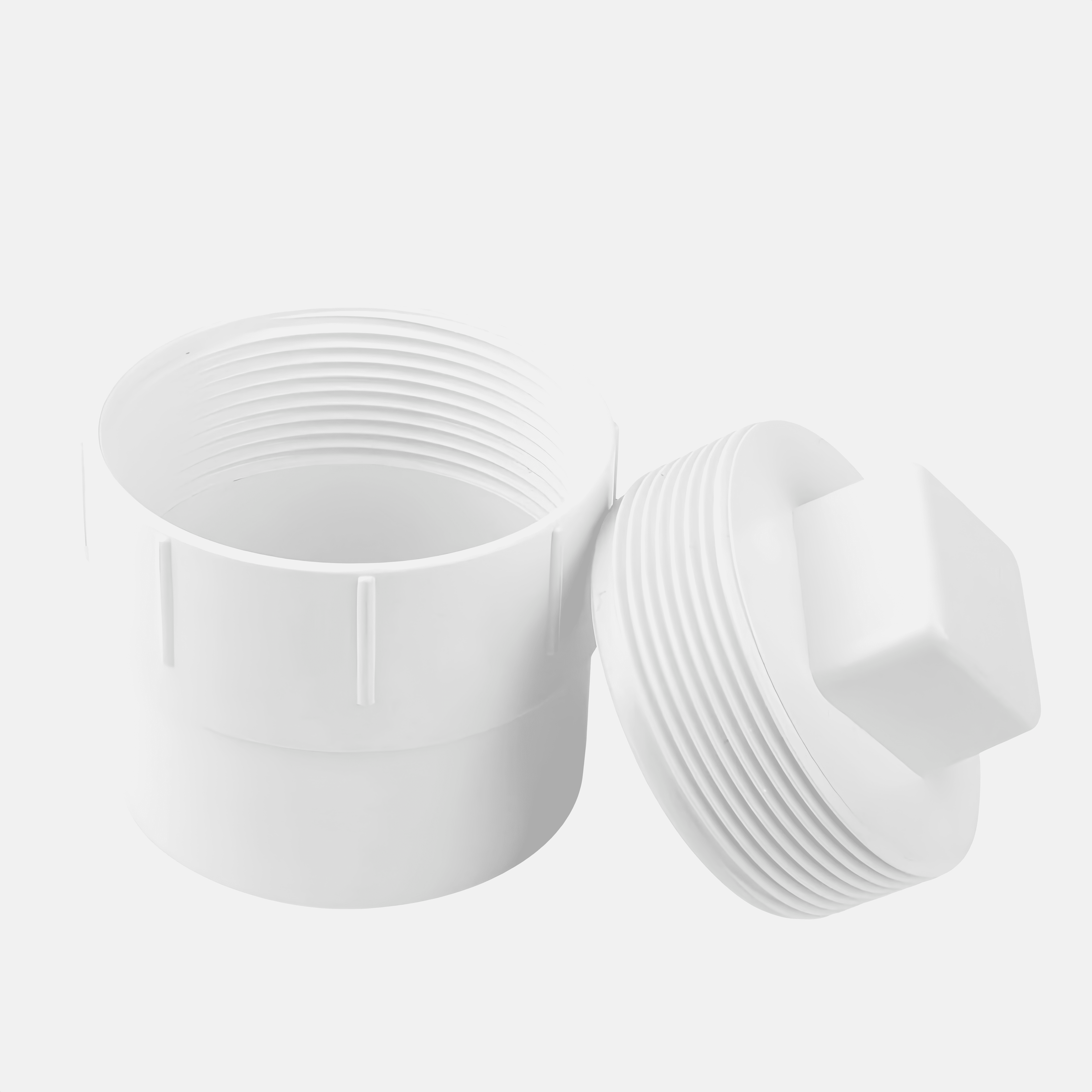 4 inch PVC Sewer Cleanout Adapter, Sewer Cleanout Cap with Plug, 4 PVC ...