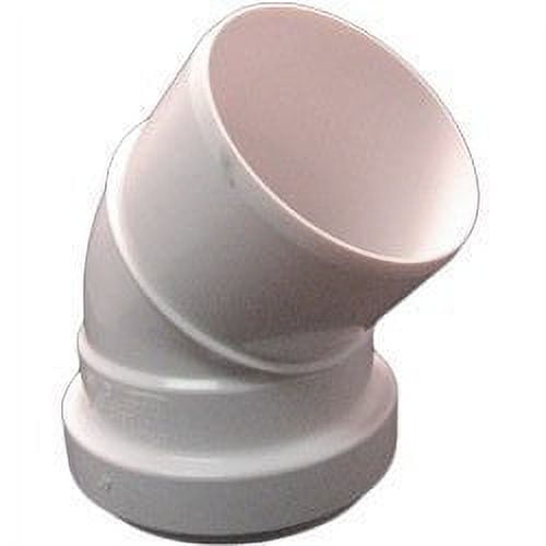 4" PVC Sewer Gasket by Street Elbow SDR 35 45 Degree Angle