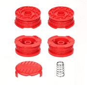 4 Pack 0.080" 20ft Trimmer Spool Compatible with Craftsman string trimmer line CMZST080 4 Line Spool + 1 Cap+1 Spring