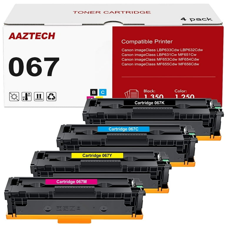 4-Pack 067 Toner Cartridge Set Compatible for Canon 067 067H 4-Pack 067 Toner Cartridge Set Compatible for Canon 067 067H